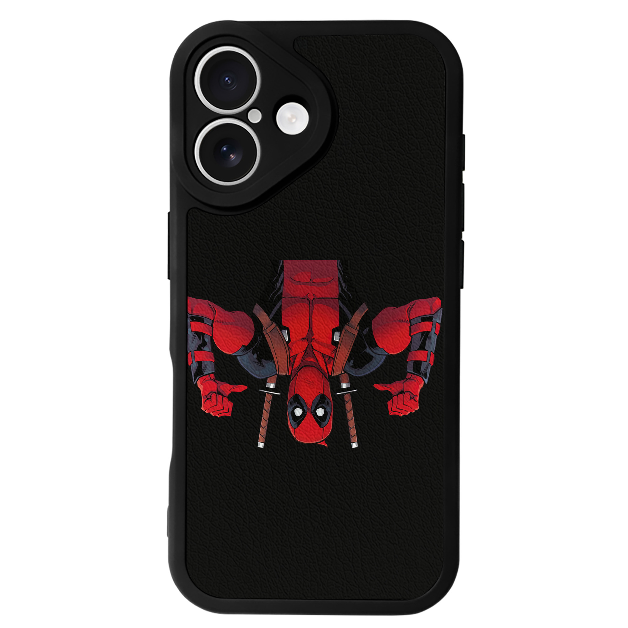 （画像用） Deadpool デッドプール 【iPhone 16シリーズ対応】シリコンスマホケース（レザー調） 材質：シリコン